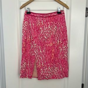 BNWT Julie Brown Pink Leopard Pencil Skirt